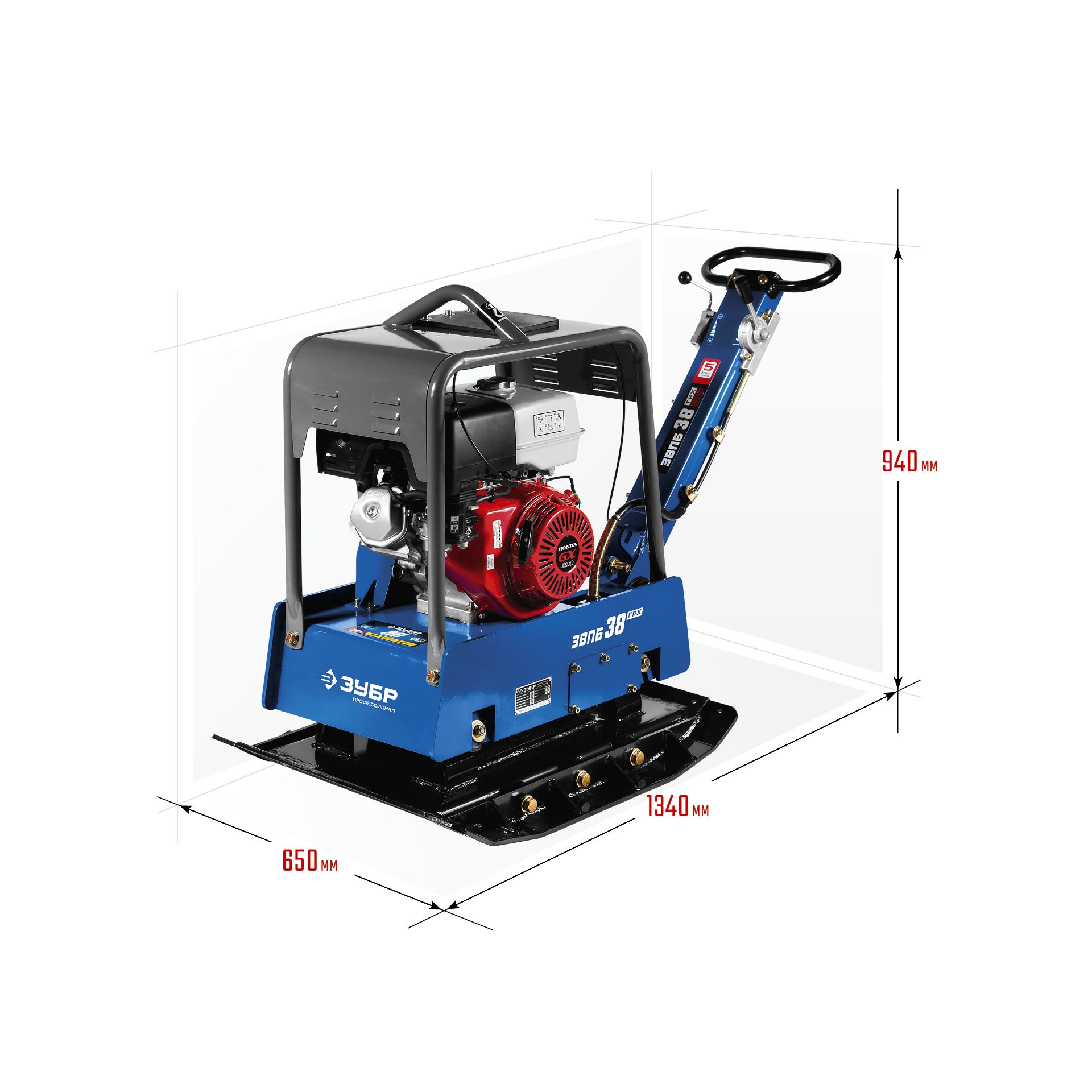 Виброплита бензиновая, двигатель Honda ЗВПБ-38 ГРХ