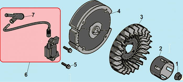 9 МАГНЕТО - МАХОВИК МОТОПОМПА CHAMPION GP50