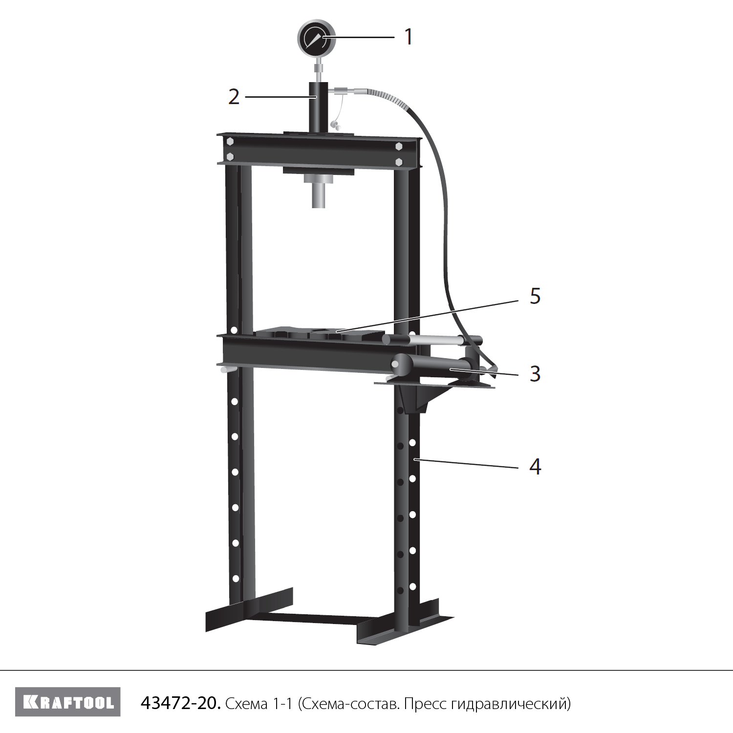 Прессы гидравлические с гидронасосом и манометром 43472-20