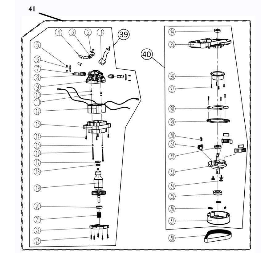 ЗАПЧАСТИ ДЛЯ ГАЗОНОКОСИЛКИ ЭЛЕКТРИЧЕСКОЙ ELITECH EK 2000Н (ЭЛ. ДВИГАТЕЛЬ, ПРИВОД)