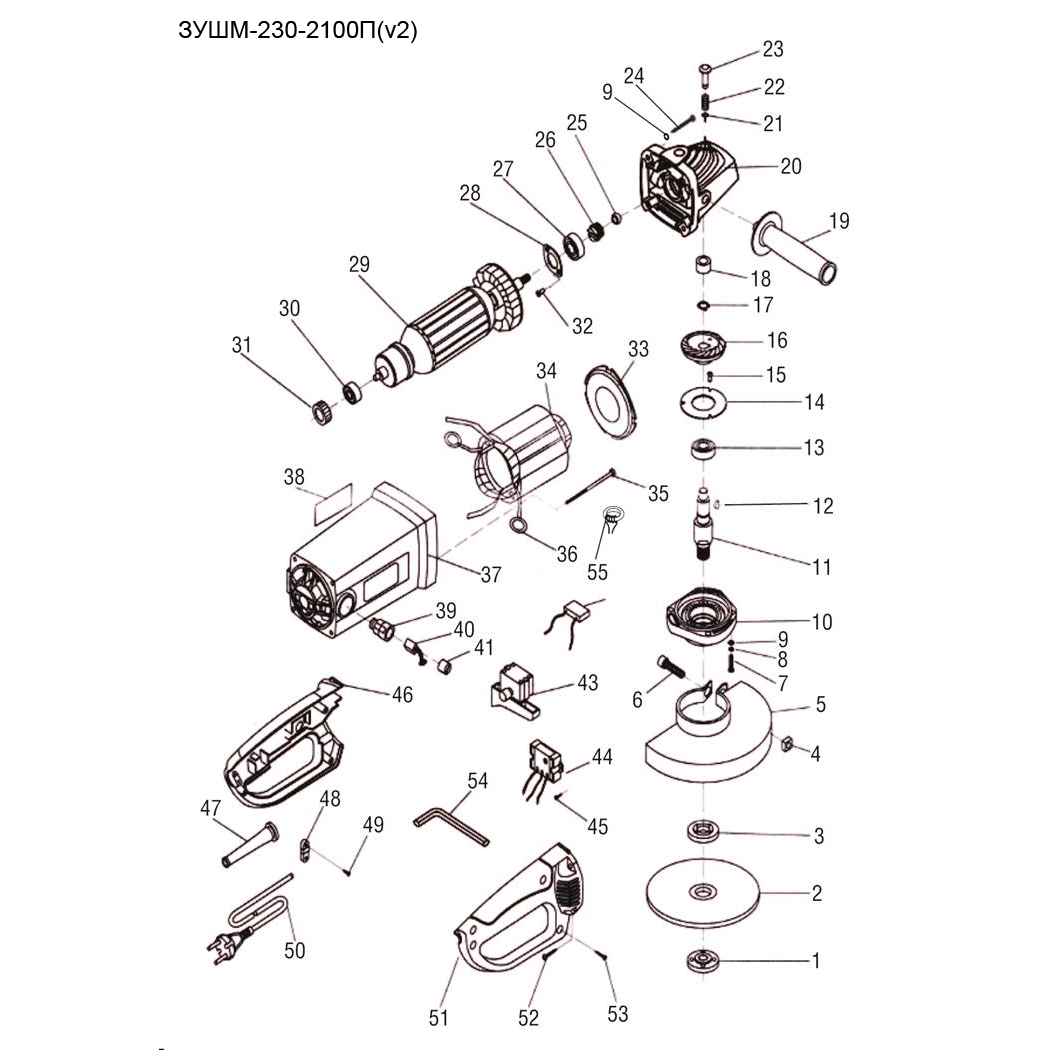 Машина углошлифовальная ЗУШМ-230-2100П