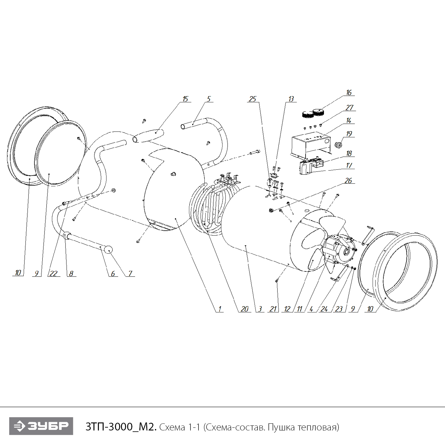 Пушка тепловая, М2 ЗТП-3000_М2